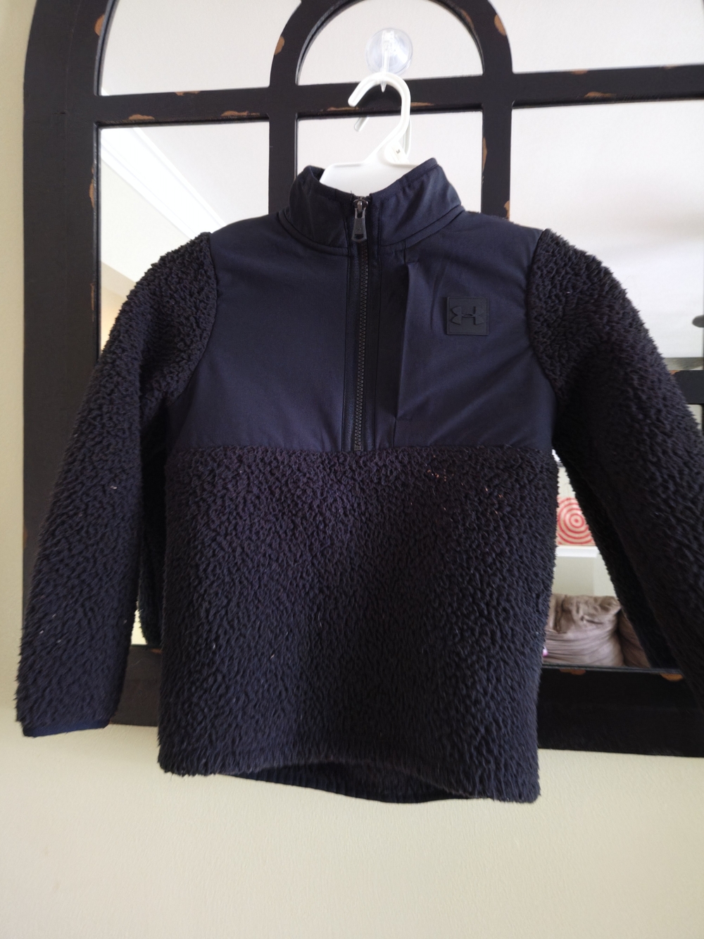 Under Armour Kids' Black Sherpa Half-Zip Jacket